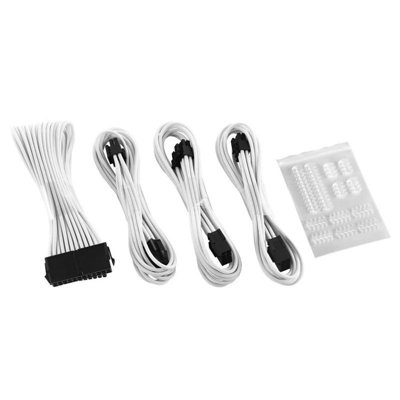 CableMod ModMesh Cable Extension Kit - Dual 6+2 Pin Series - White - كابل